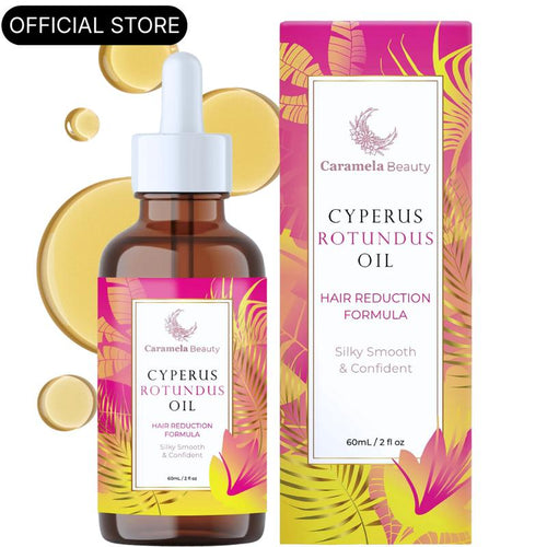 Experience Effortless Hair Reduction with Caramela Beauty Cyperus Rotundus Oil - 60 mL (2 oz)